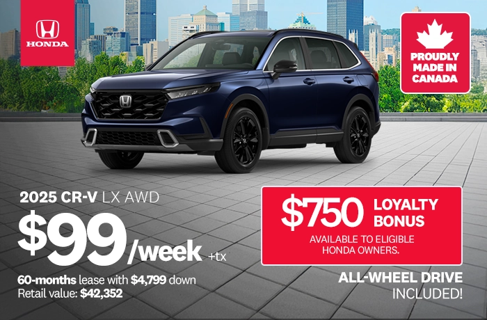 Bannière de Promotion CR-V LX AWD 2025